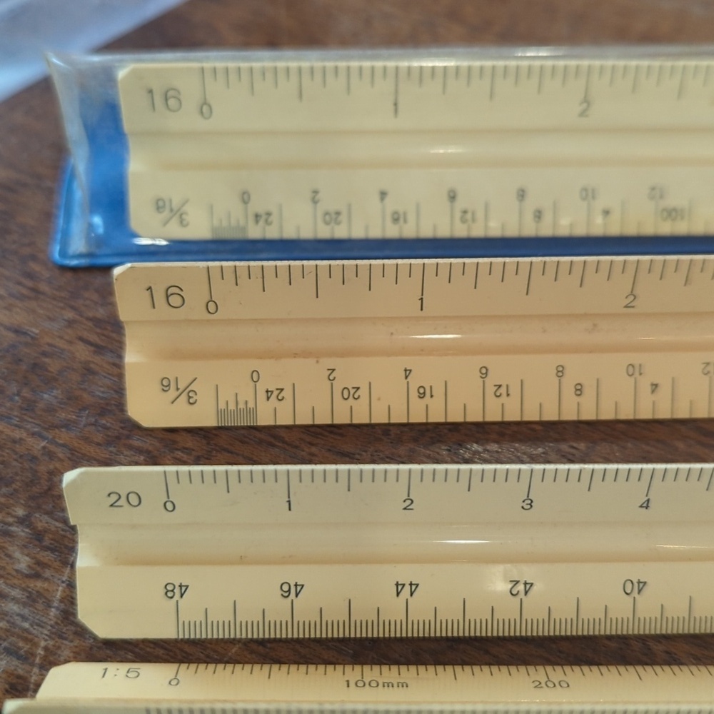 12 Inch Architect/Engineer /Metric Triangular Scale Ruler - Picture 6 of 8